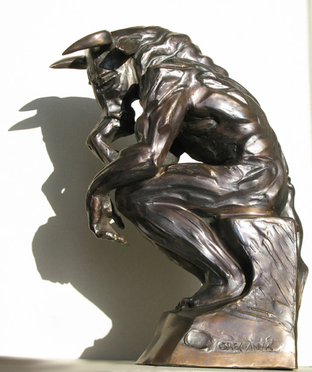 sculpture Bull-Thinker by Igor Grechanyk