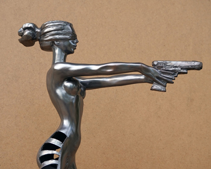 sculpture Sniper by Igor Grechanyk